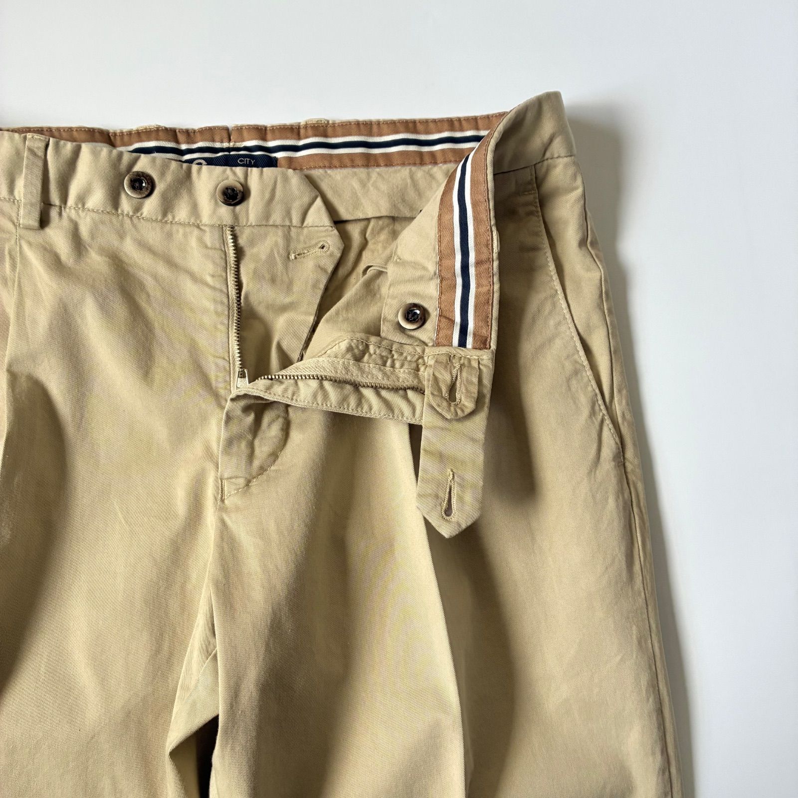 GERMANO / BEAMS F別注 コットンギャバジン ワンプリーツ スラックス