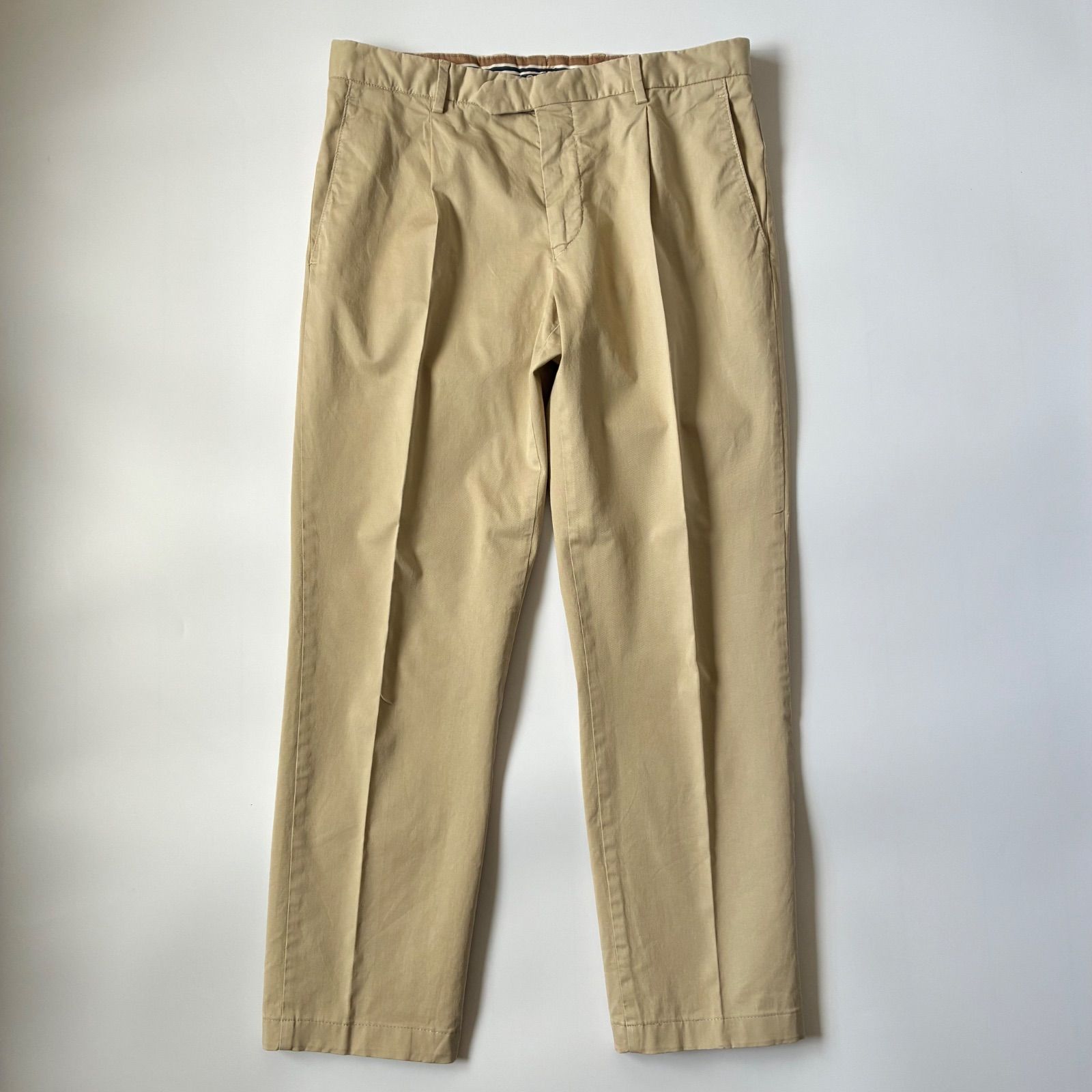 GERMANO / BEAMS F別注 コットンギャバジン ワンプリーツ スラックス