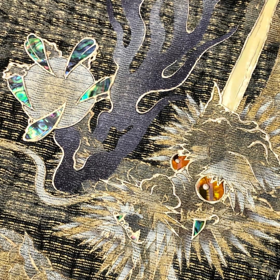 袋帯 龍 竜 ドラゴン 螺鈿 金彩 金糸 ガード加工 O-5916 袋帯 龍 竜 ドラゴン 螺鈿 金彩 金糸 ガード加工 O-5916の通販 by