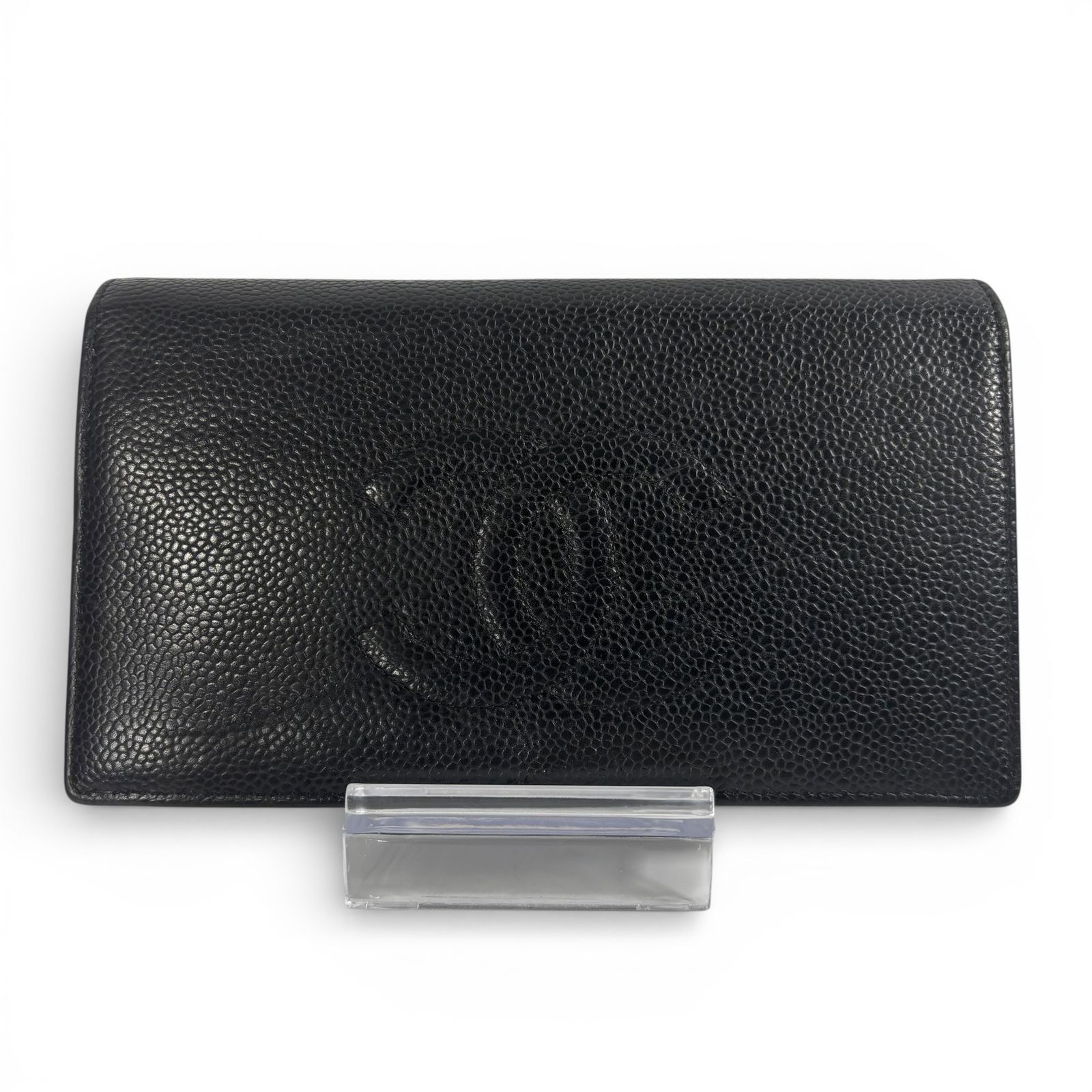 CHANEL キャビアスキン 長財布 黒 - メルカリ