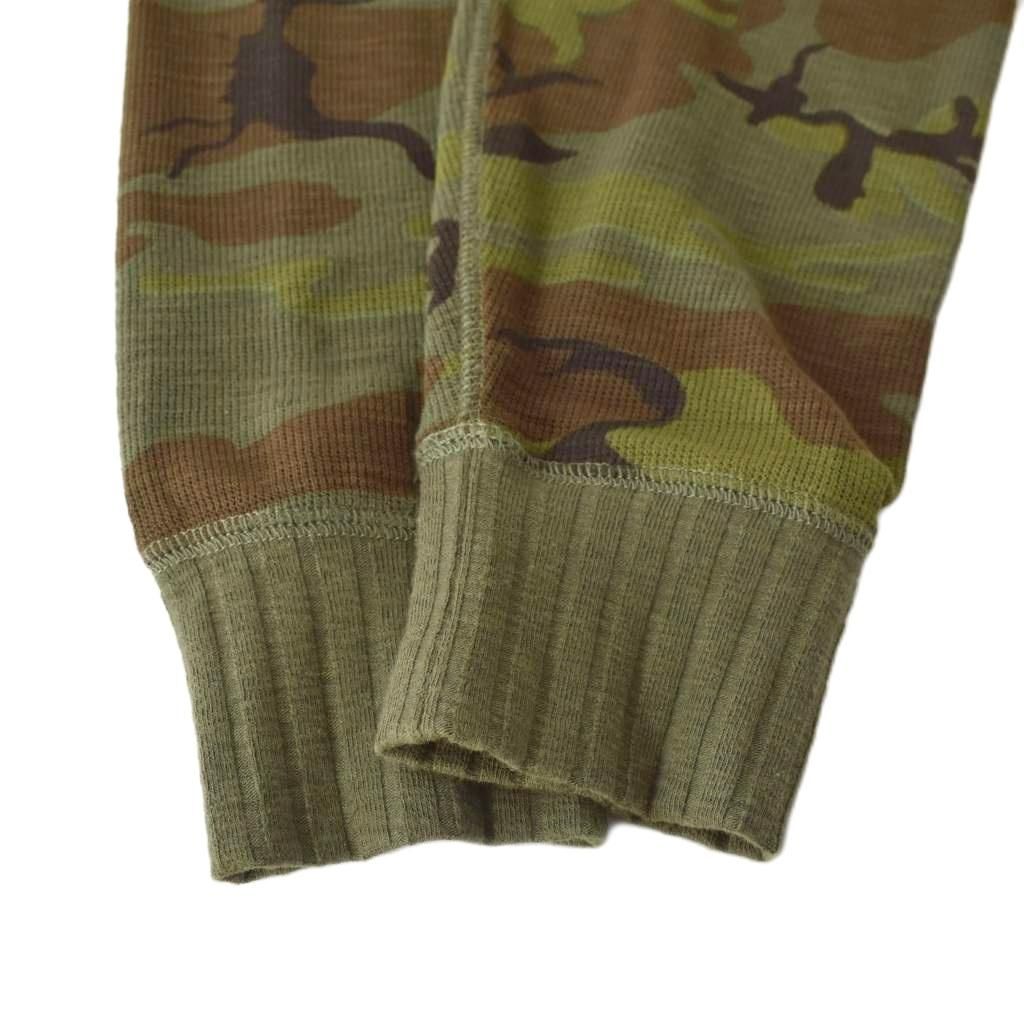 ダブルアールエル RRL サーマルTシャツ ヘンリーネックカットソー カモ