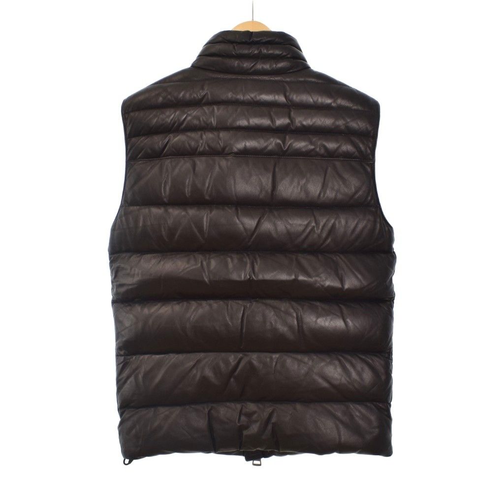 モンクレール MONCLER 15AW DUPRES GILET ダウンベスト 羊革 0 黒