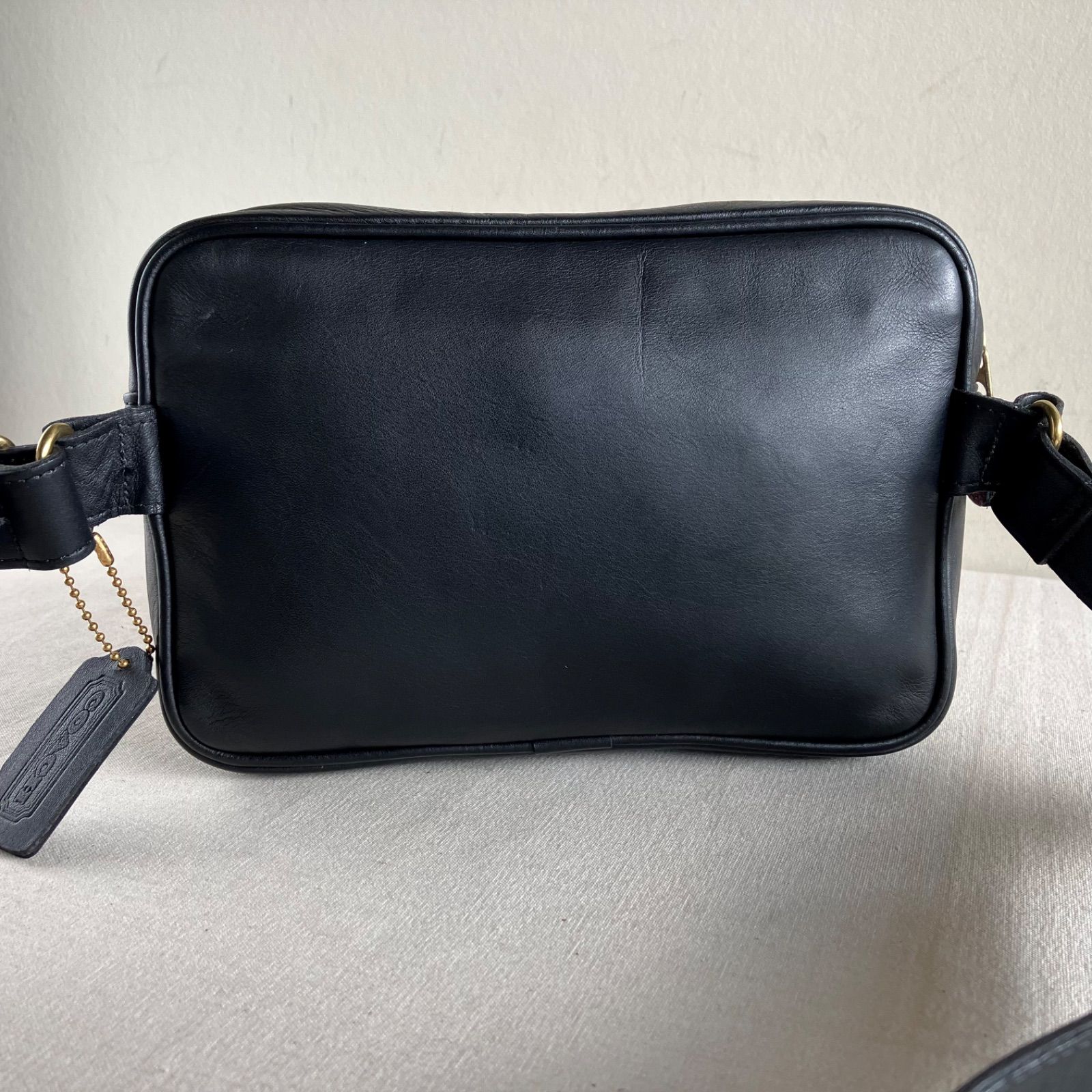 Vintage Coach Pocket Waist Pack Black Leather Belt Bag - メルカリ