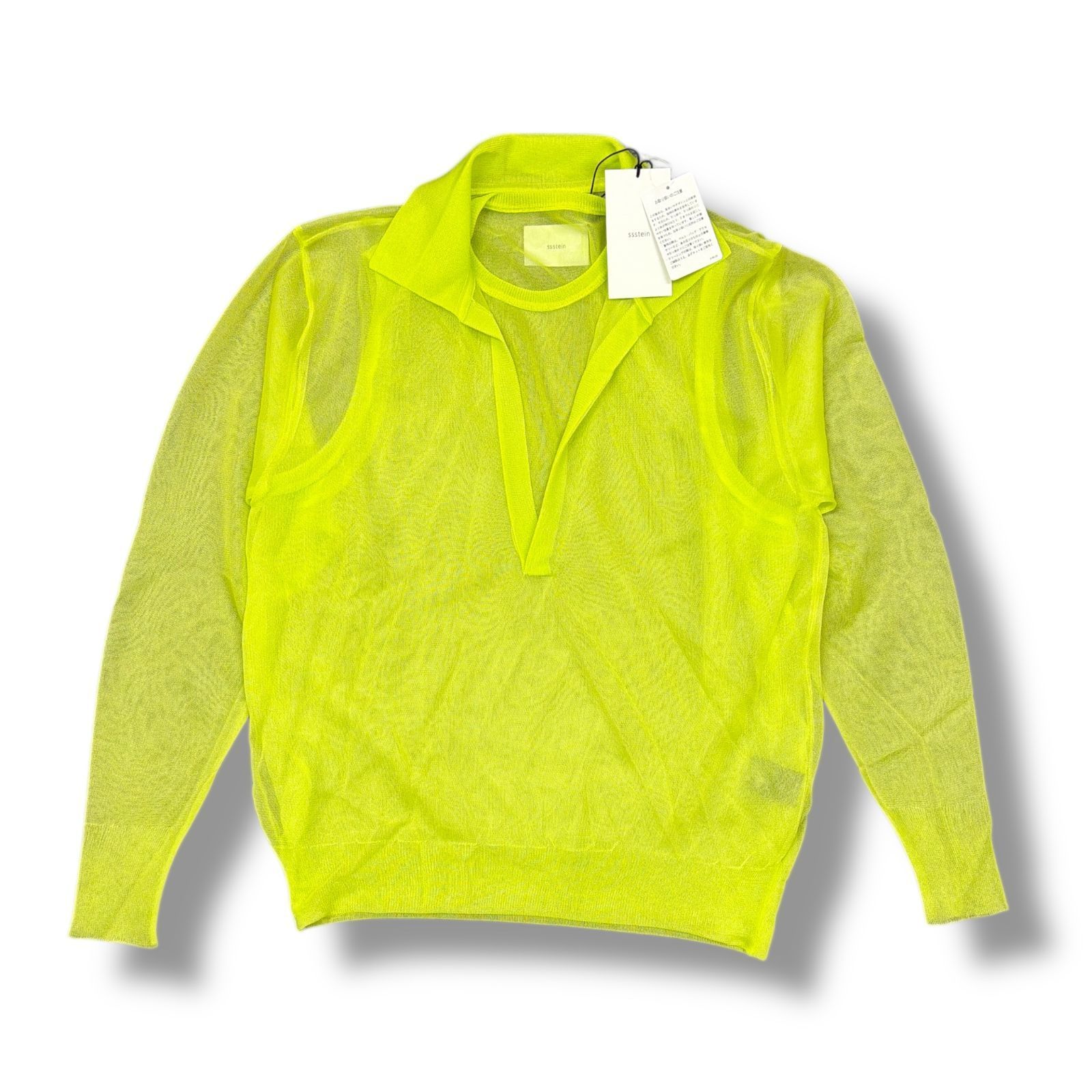 参考上代41800円 未使用 stein(ssstein) 24SS SHEER KNIT COLLAR 