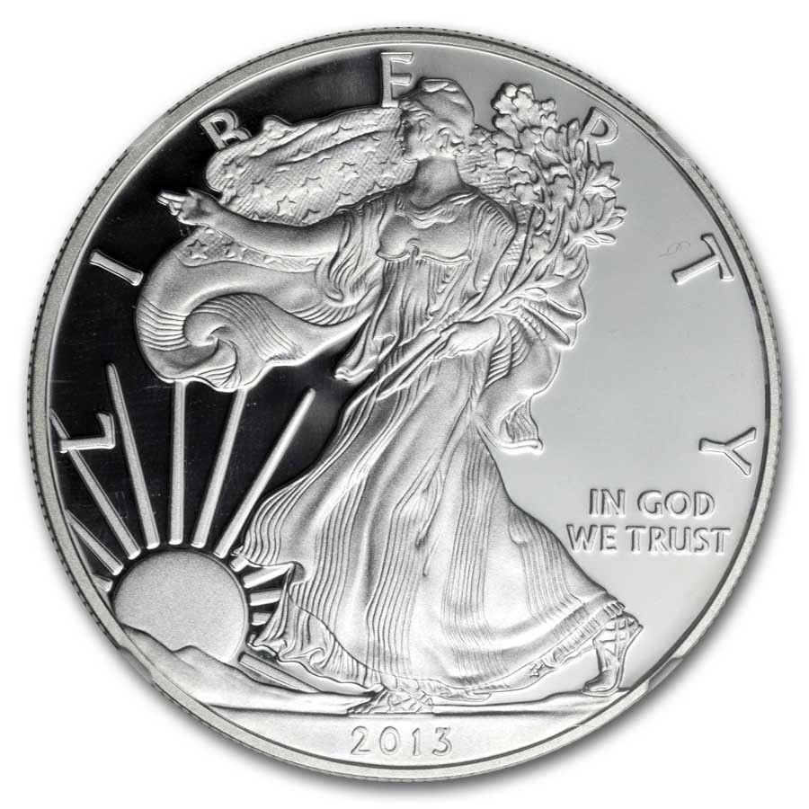 2013-W プルーフ アメリカン シルバー イーグル PF-70 NGC (ER/FR