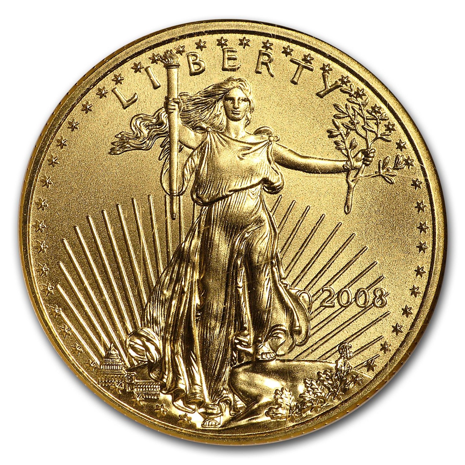 2008年 1 4オンス アメリカンゴールドイーグル MS 70 NGC