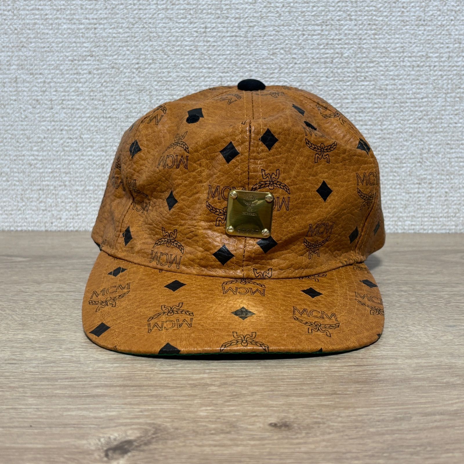 MCM エムシーエム ヴィセトス キャップ 帽子 ブラウン ロゴ 総柄