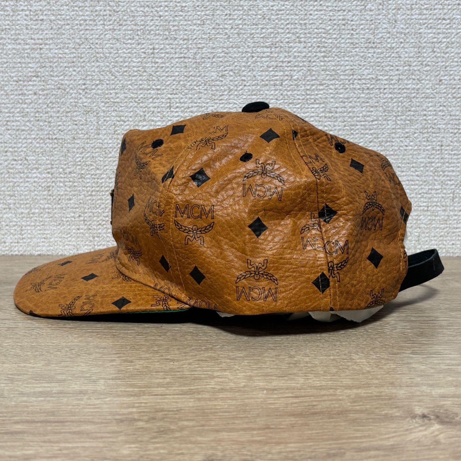 MCM エムシーエム ヴィセトス キャップ 帽子 ブラウン ロゴ 総柄