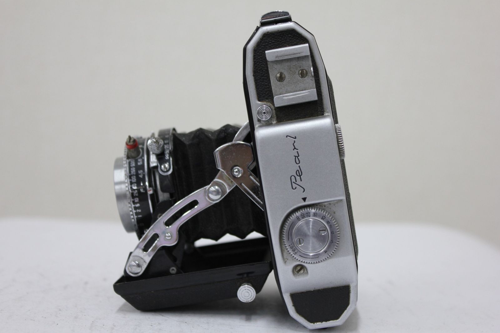 返品保証】 パール Pearl Konishiroku Hexar 75mm F4.5 蛇腹カメラ