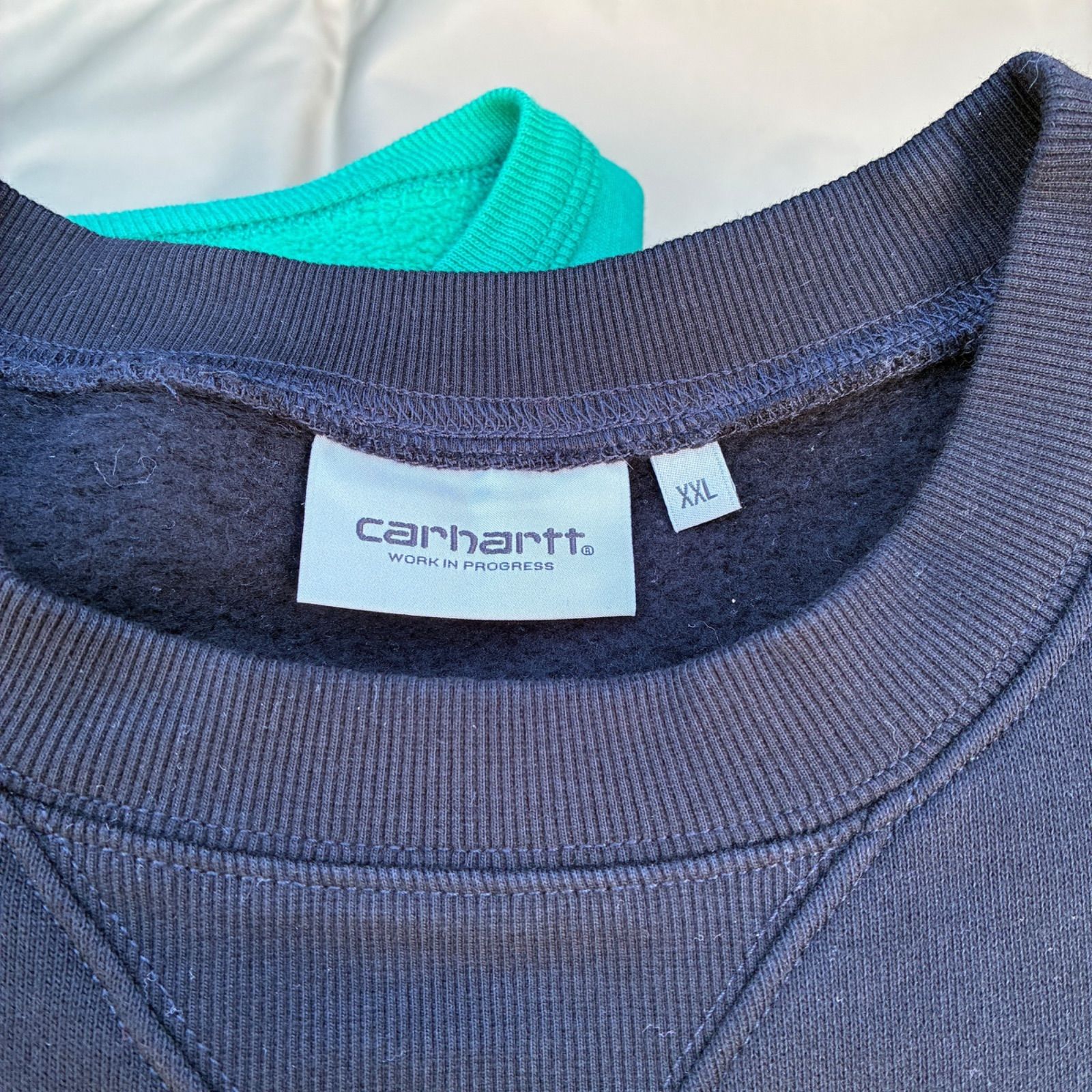 Carhartt WIP スウェット XXL 黒 アーチロゴ 前V 希少ビッグサイズ