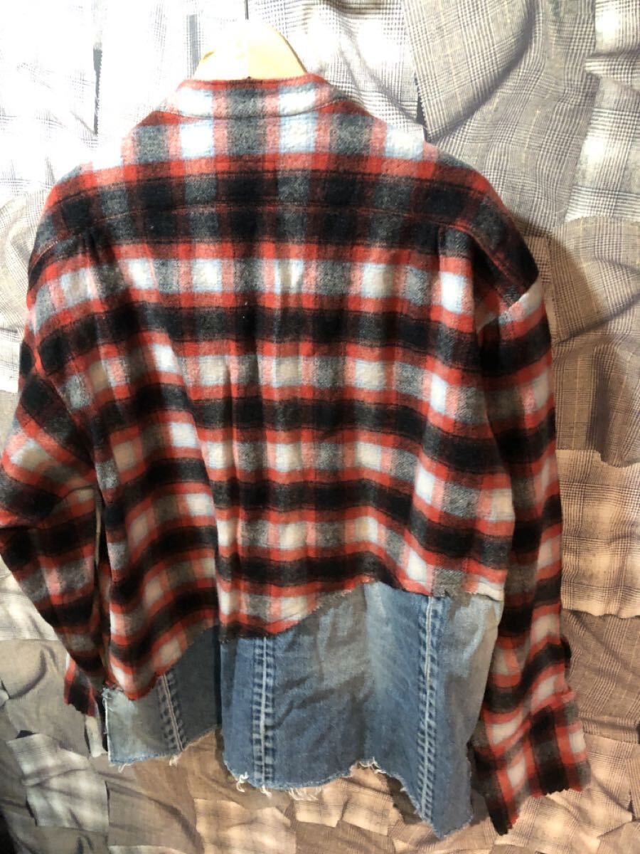 グレッグローレンドッキングジャケットGreg Lauren GREG LAUREN / グレッグローレン | OVERALL COLLARED BOXY DENIM / 再