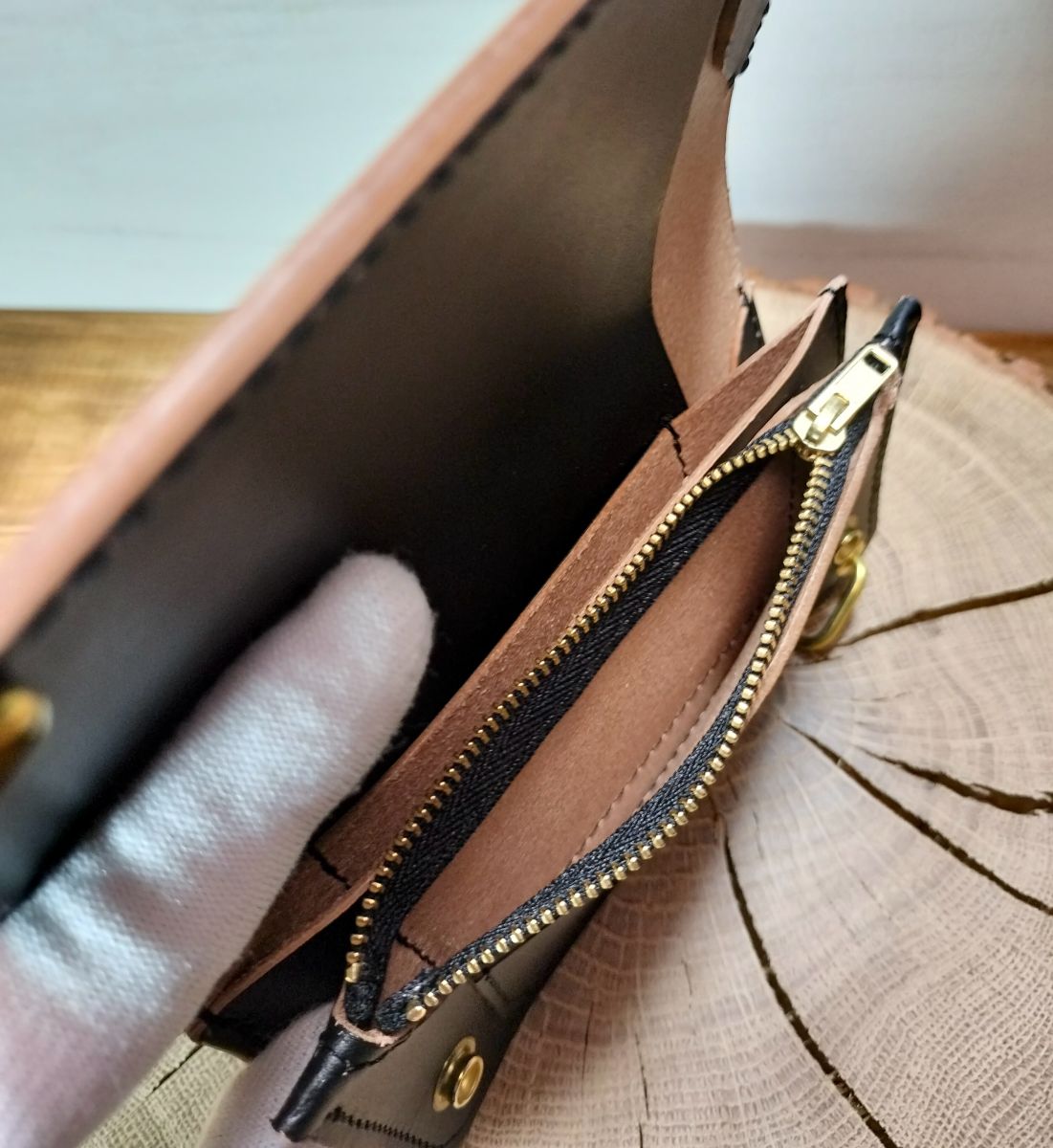 トラッカーウォレット TW-00 姫路レザー 茶芯 真鍮 トラッカーウォレット TW-00 姫路レザー 茶芯 真鍮