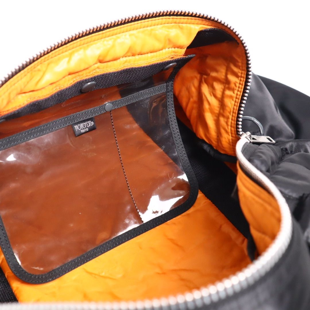 ポータータンカーブラック ×オレンジナイロン ドラムバッグ TANKER(タンカー) DUFFLE BAG(L) | 吉田カバンホームページ | YOSHIDA