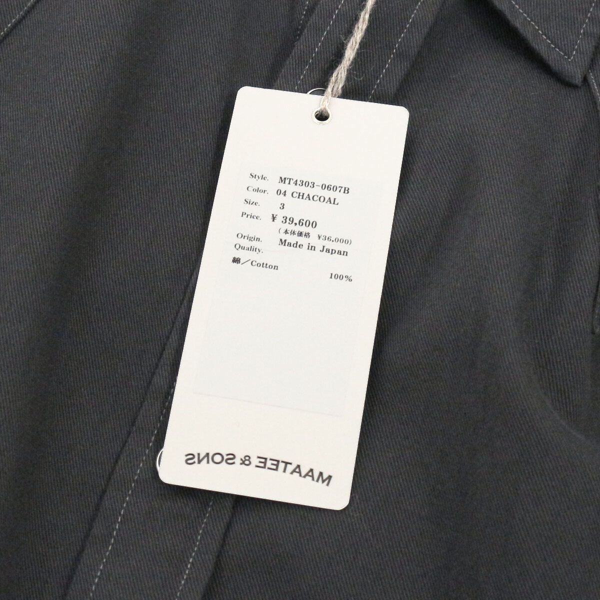 MAATEE&SONS マーティーアンドサンズ 24AW WESTERN コットンウエスタン