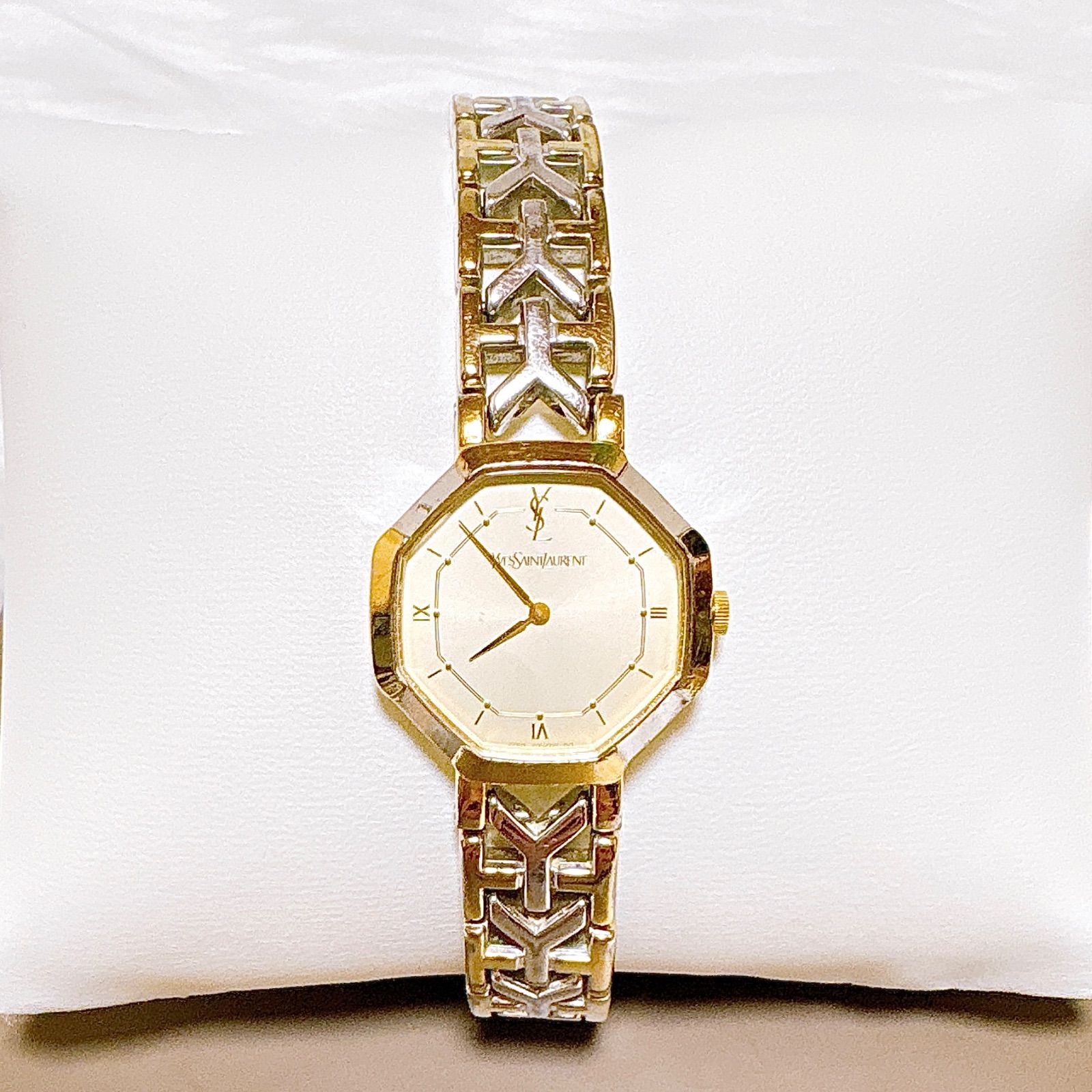 イヴサンローラン YSL 電池交換済み オクダゴン コンビカラー - メルカリ