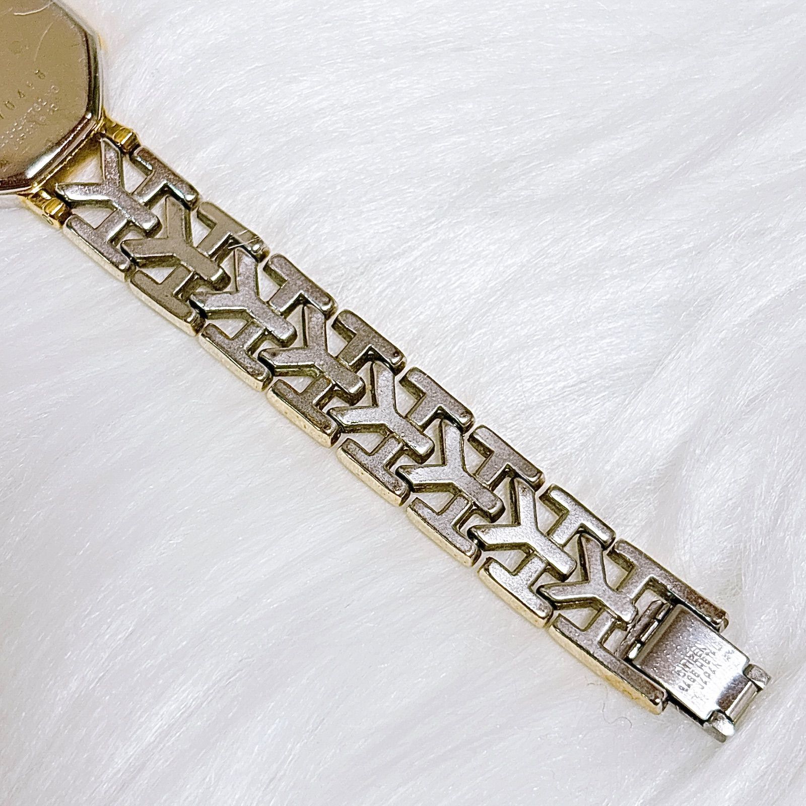  イヴサンローラン YSL 電池交換済み オクダゴン コンビカラー 腕時計(クォーツ) 腕時計(アナログ)