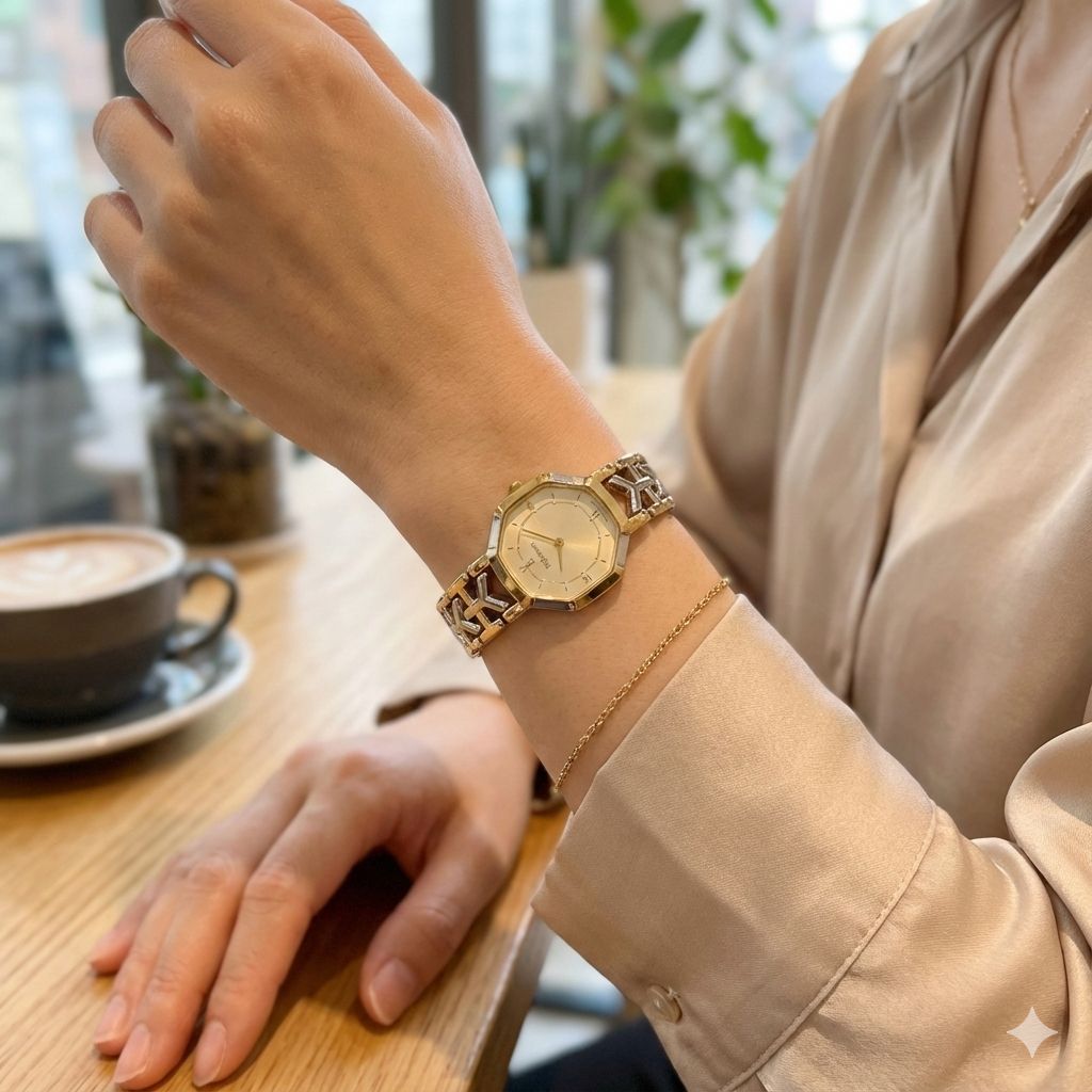 イヴサンローラン YSL 電池交換済み オクダゴン コンビカラー