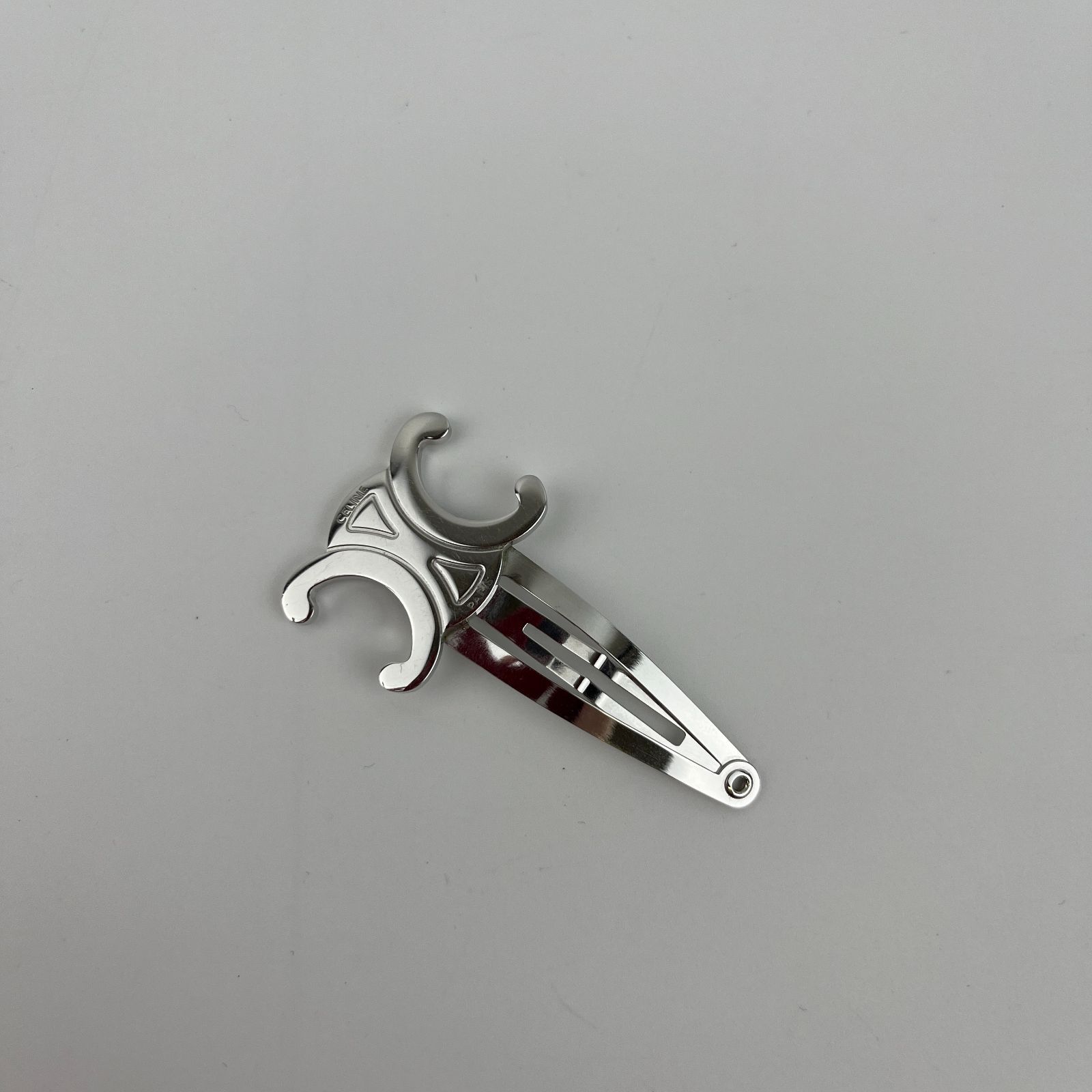 中古】CELINE セリーヌ アクセサリー ヘアピン トリオンフ シルバー