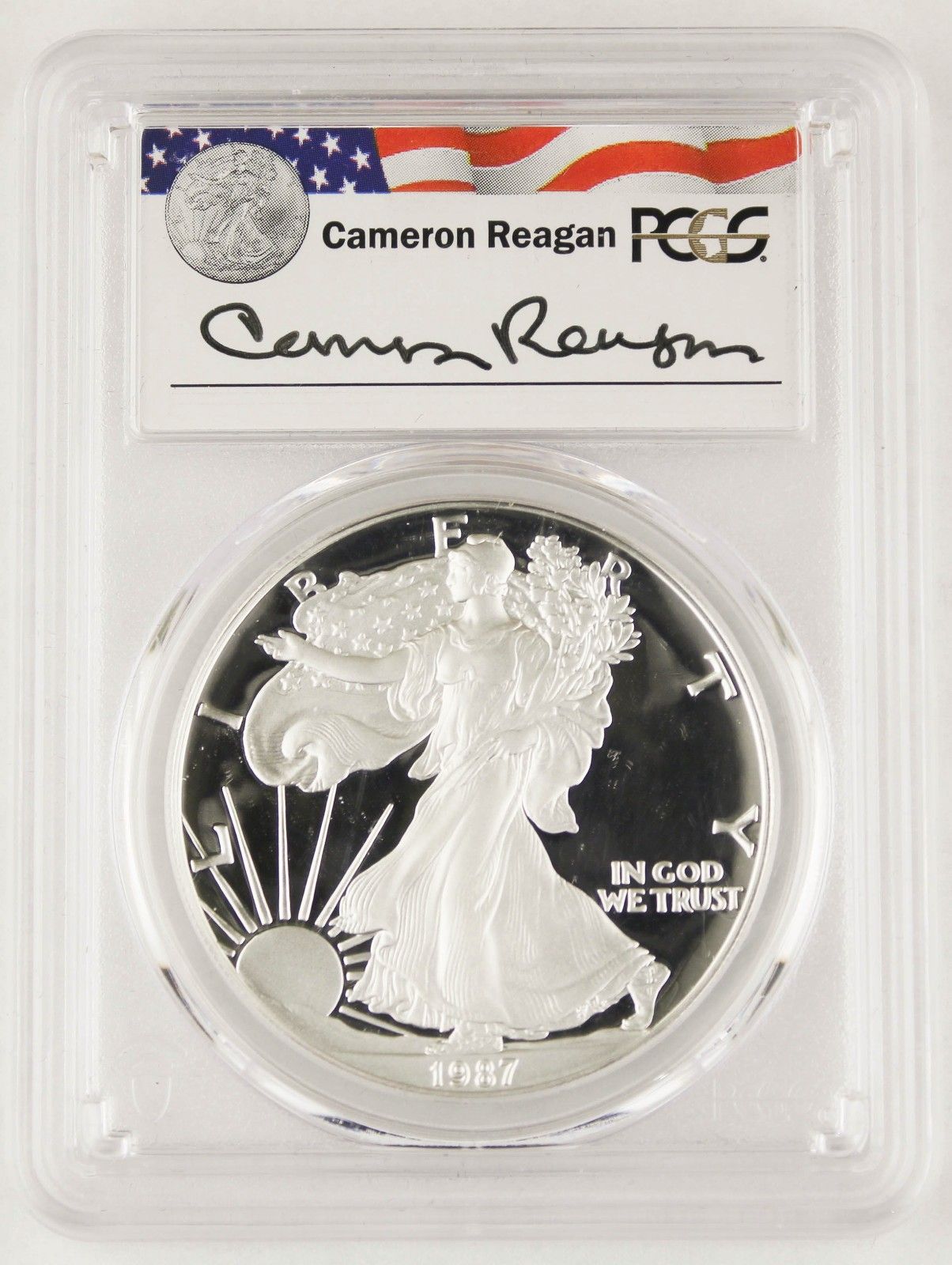 1987年 W アメリカン 1オンス シルバー イーグル プルーフコイン $1