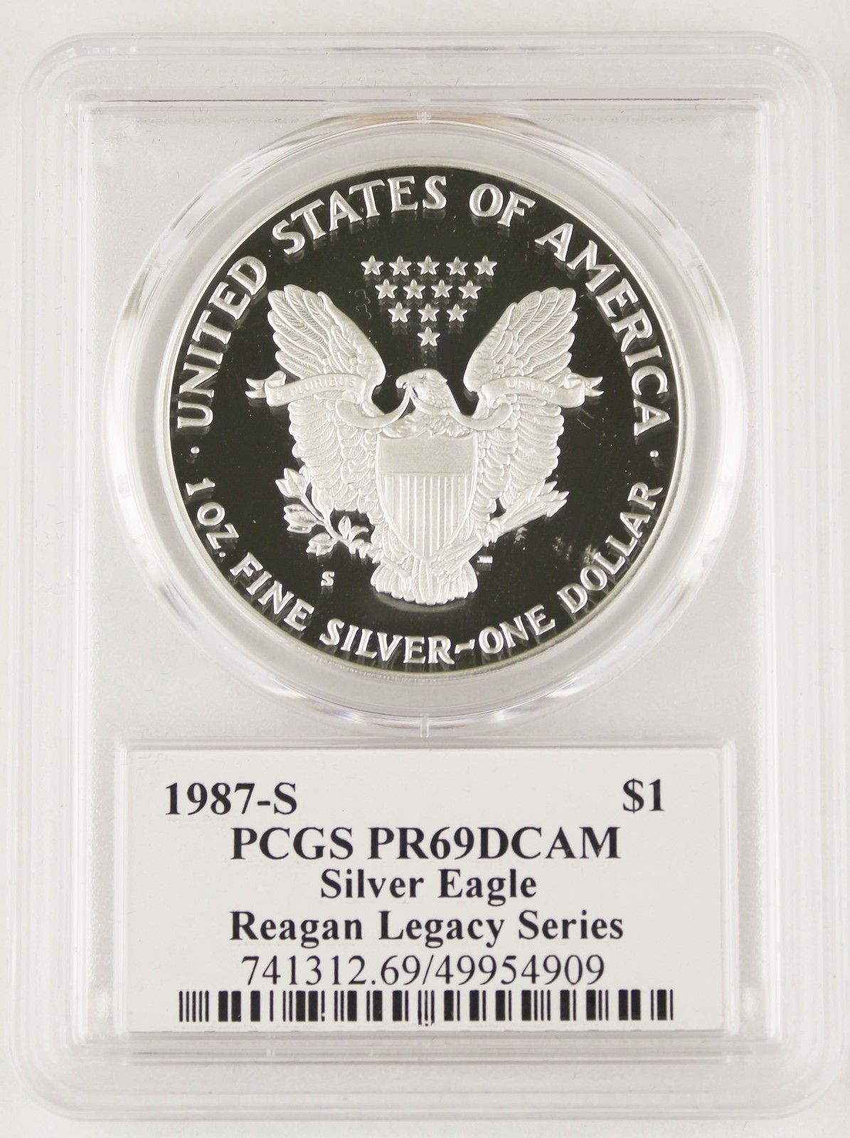 1987年 W アメリカン 1オンス シルバー イーグル プルーフコイン $1