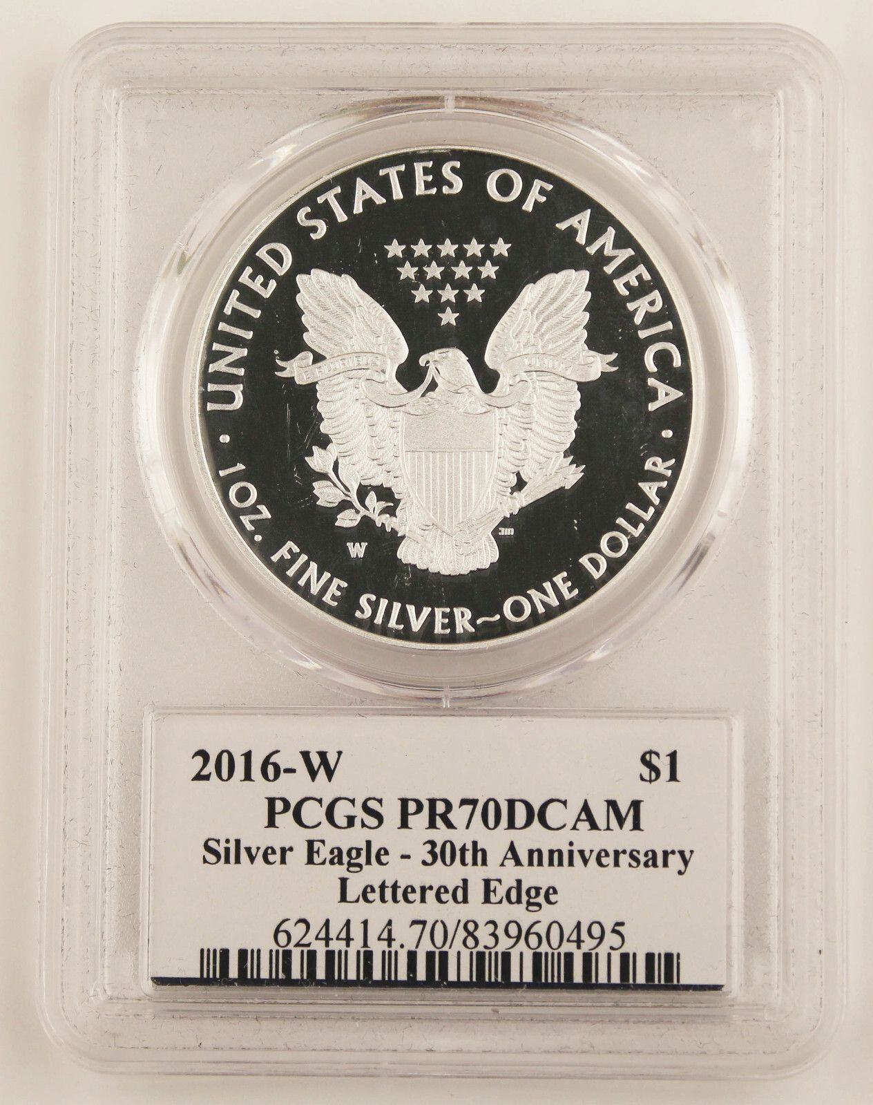 2016年 W アメリカン 1オンス シルバー イーグル プルーフコイン