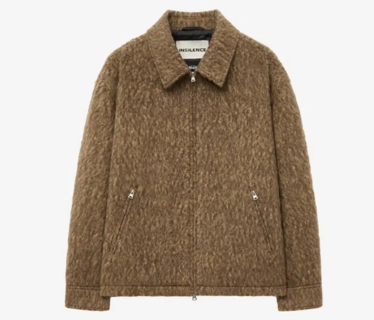 INSILENCE ヘアリー ウール ジップアップ ジャケット