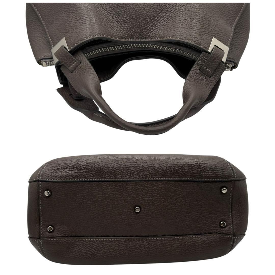 近年モデル 2way マウロゴヴェルナ ハンドバッグ ショルダー シボ革 現行品 極美品☆MAURO GOVERNA マウロゴヴェルナ WAKO ワコウ