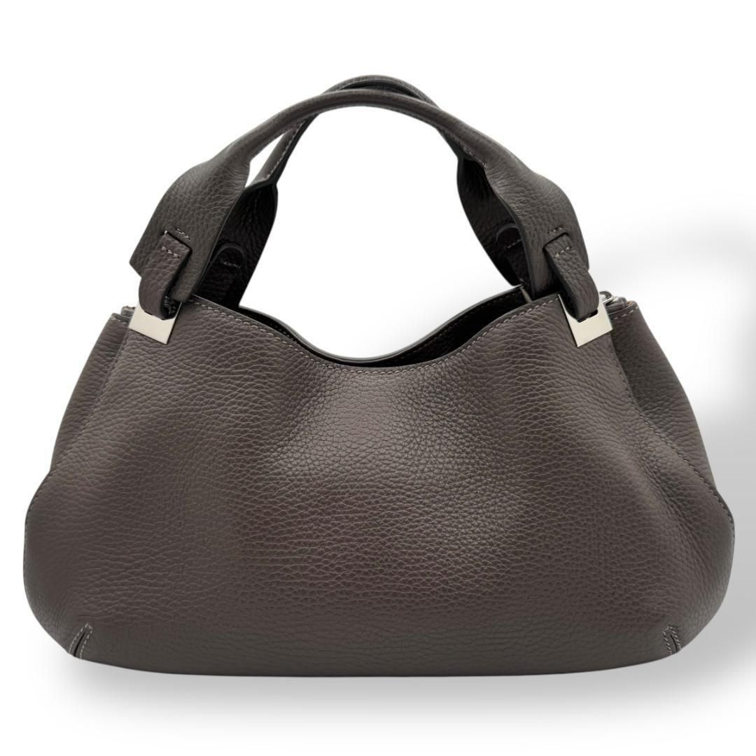 美品 マウロゴヴェルナ 2way ハンドバッグ トープ レザー イタリア製 現行品 極美品☆MAURO GOVERNA マウロゴヴェルナ WAKO ワコウ