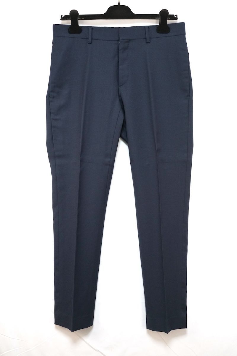 DIOR ディオール スラックス パンツ センタープレス ウール ネイビー