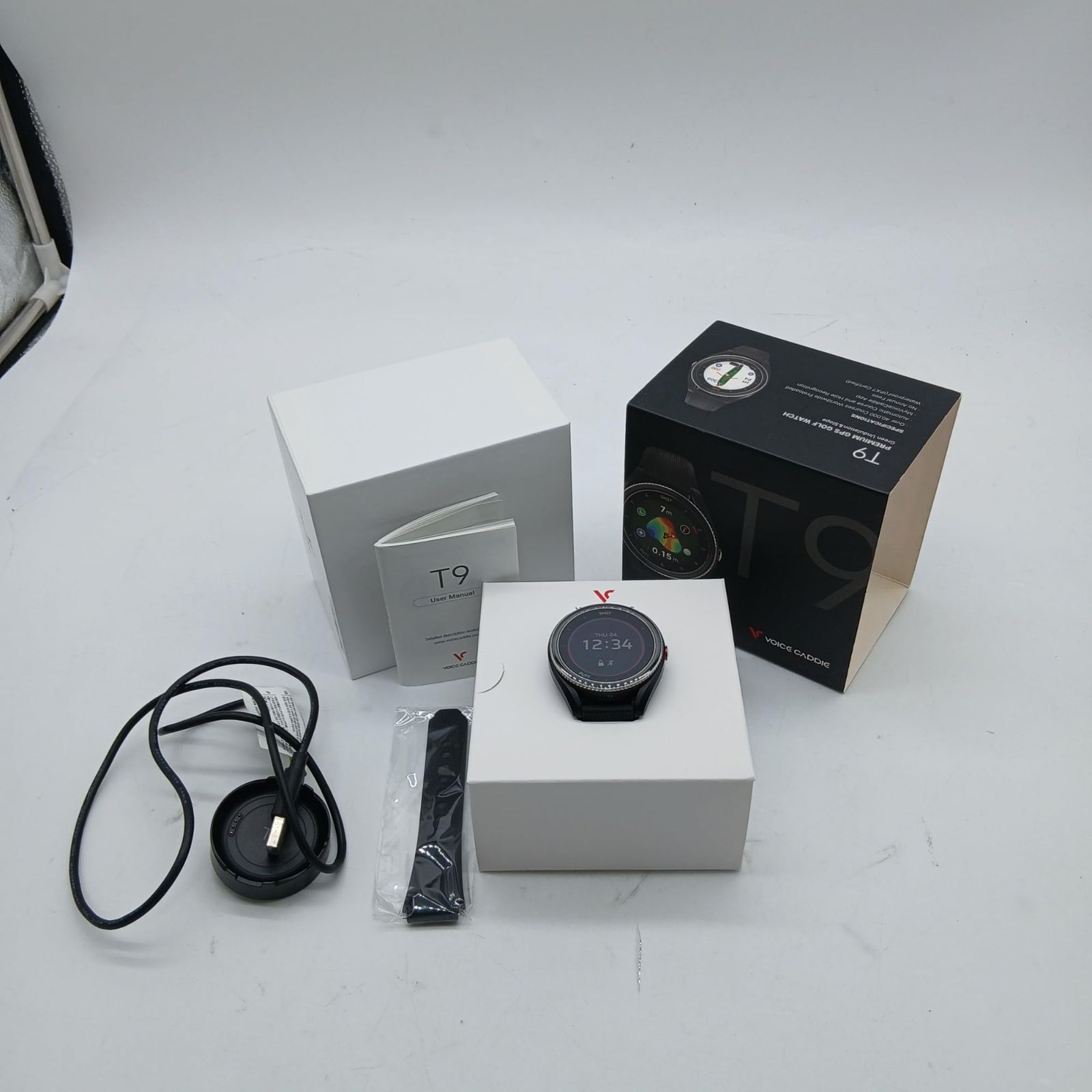 No.4629 [ボイスキャディ] Voice Caddie T9 ブラック 時計型ゴルフナビ