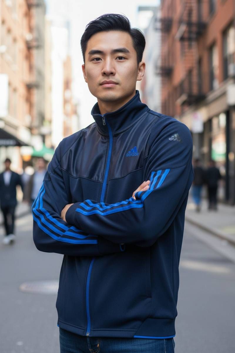 adidas アディダス 【M】 ジャージ トラックジャケット ネイビー