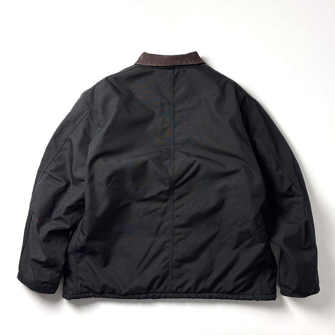 カーハート ダックジャケット ブラック M〜L コーデュロイ襟 ワーク アメカジ 90年代 Carhartt カーハート ダック地 トラディショナルジャケット