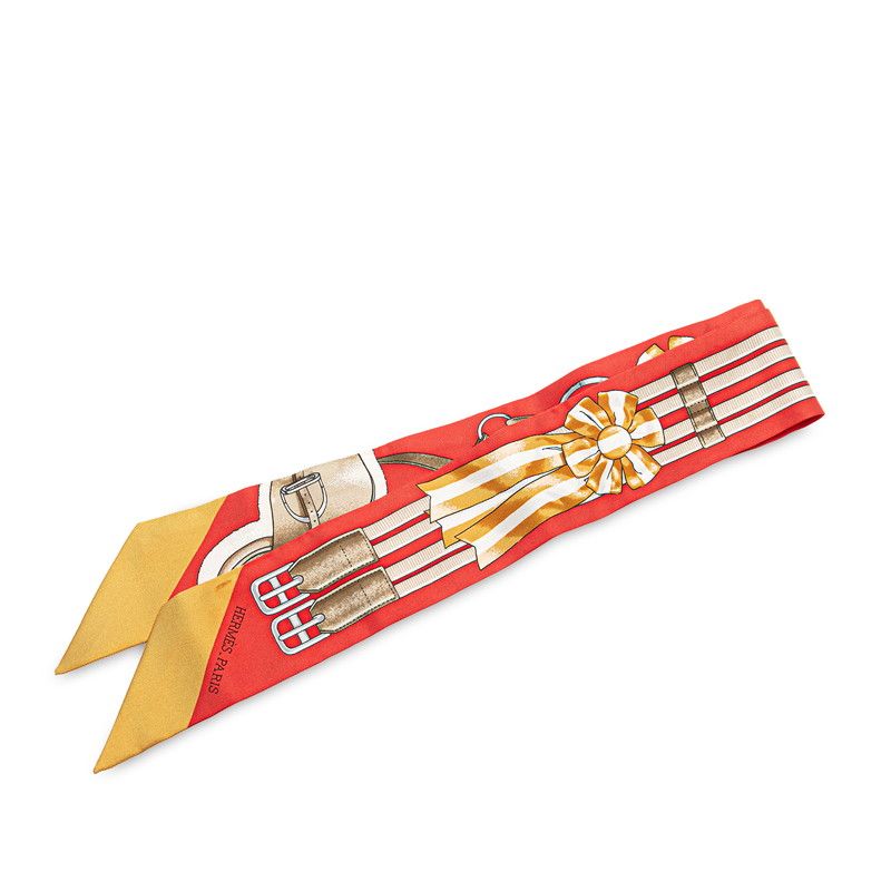 ★エルメス HERMES ツイリー ジャンピング★ エルメス ツイリー Jumping ジャンピング レッド マルチカラー シルク