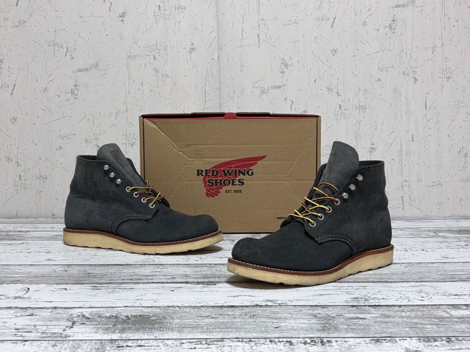 レッドウィング ビームス 別注 8154 スエード レザーブーツ 23cm RedWing 8154 レッドウィングネイビー スエード