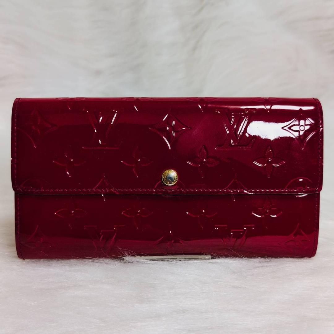 極美品】 LOUIS VUITTON ヴェルニ ポルトフォイユ サラ ポムダムール