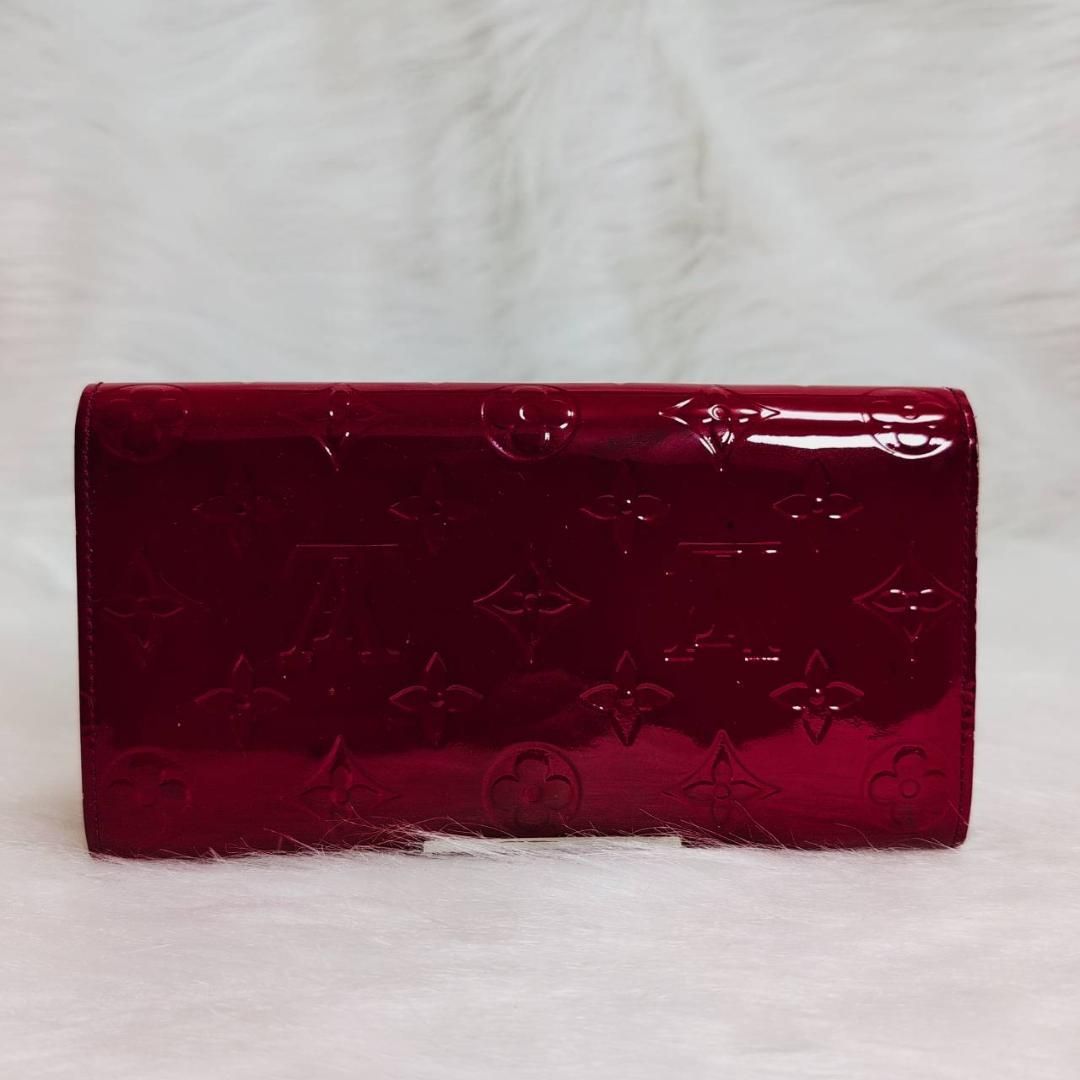 【極美品・希少カラー】ルイヴィトン☆ポルトフォイユ・サラ☆ヴェルニ☆ポムダムール 極美品 LOUIS VUITTON ヴェルニ ポルトフォイユ サラ ポムダムール