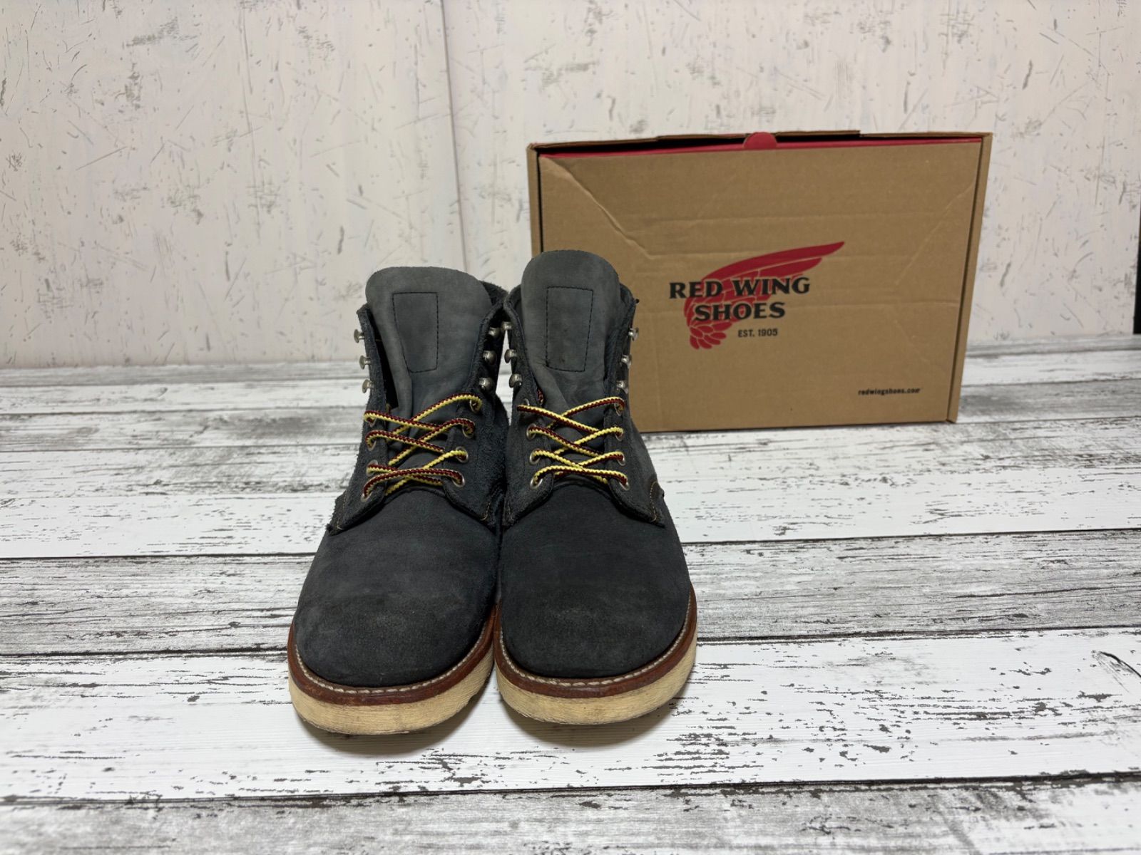  レッドウィング 8154 BEAMS別注 モデル 定価 ¥51 870の商品 サイズ表記 8 5 D 26 5㎝ ネイビー スエード スエードレザー RED WING ワークブーツ ブーツ 革靴