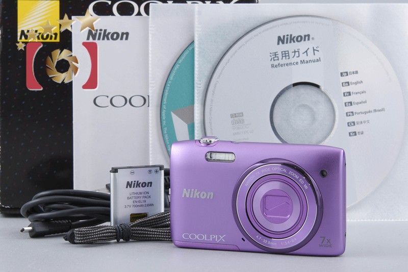 Nikon ニコン 【中古】Nikon ニコン COOLPIX S3500 オーキッドパープル
