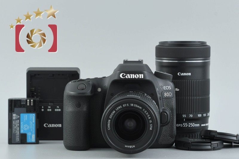 Canon キヤノン 【中古】Canon キヤノン EOS 80D ダブルズームキット