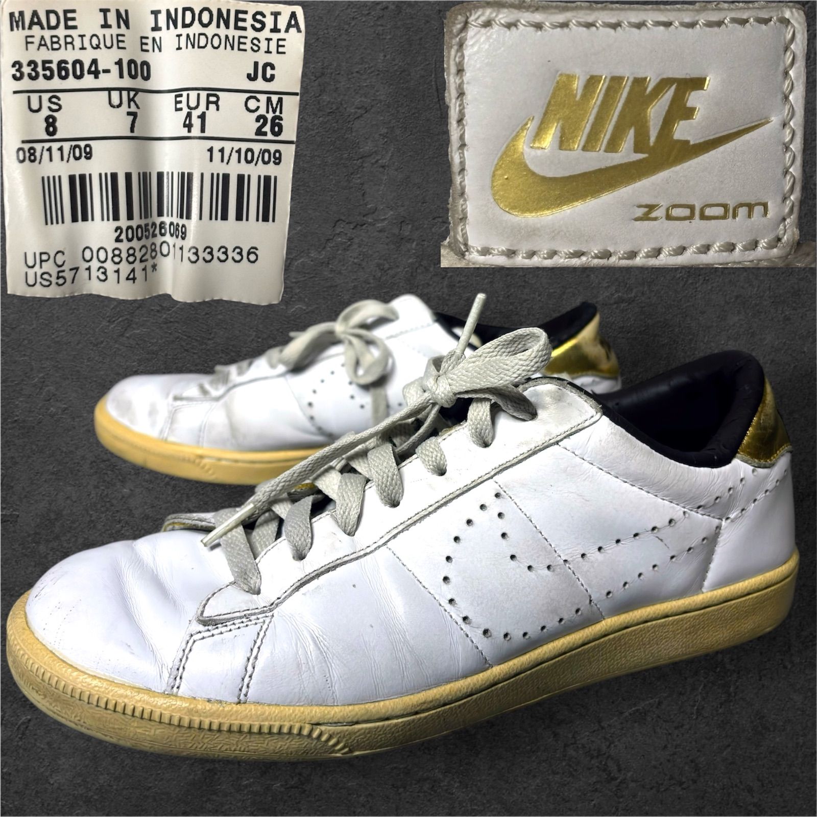 未使用　NIKE TENNIS CLASSIC fragment 藤原ヒロシ 希少 fragment design × NIKE ZOOM TENNIS CLASSIC 26cm 335604-100