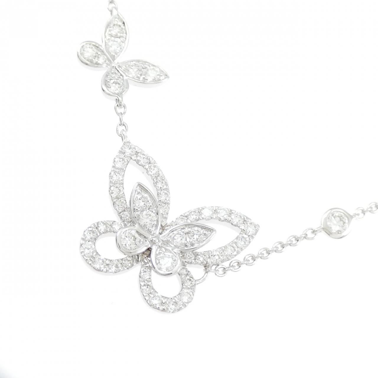 グラフ ダブル バタフライ シルエット ネックレス - メルカリ