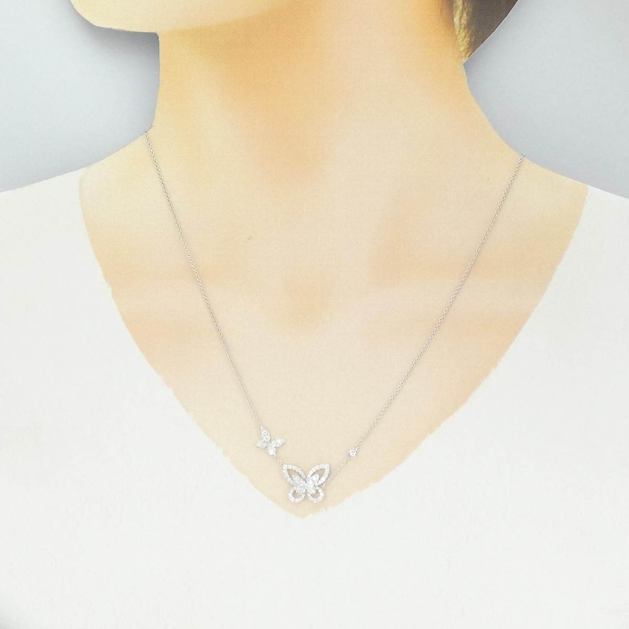 グラフ ダブル バタフライ シルエット ネックレス - メルカリ