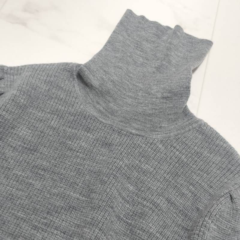 美品✴︎DRAWER 14G カシミヤ100% グレー ドゥロワー タートル 美品✴︎DRAWER 14G カシミヤ100% グレー ドゥロワー タートル