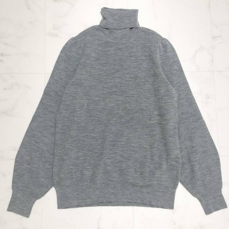 Drawer ドゥロワー ウールカシミアワッフルタートルニット セーター