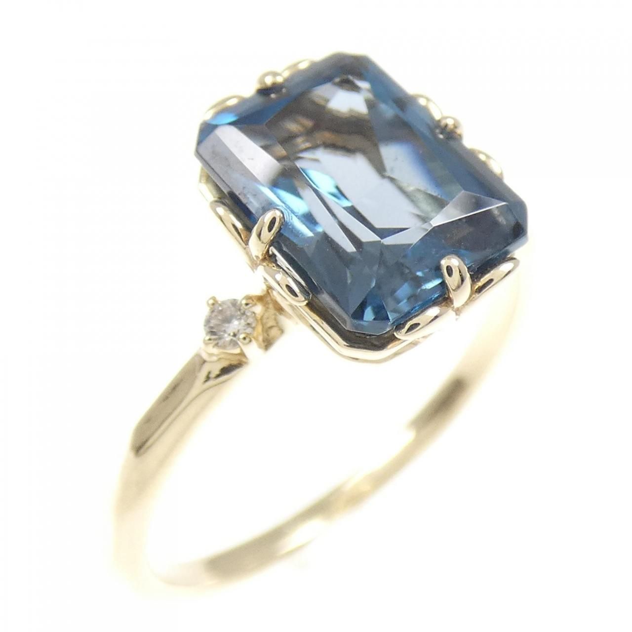 K10YG ブルートパーズ リング - メルカリ