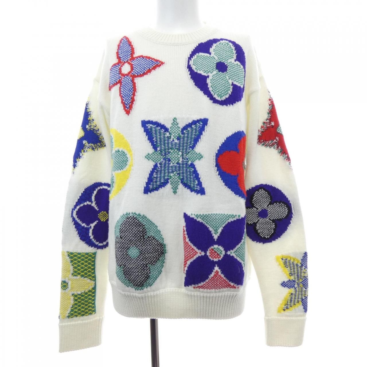 お値下げ　LOUIS VUITTON マルチカラー チェックニット ルイヴィトン LOUIS VUITTON マルチカラーモノグラム HJN05WUTF ニット