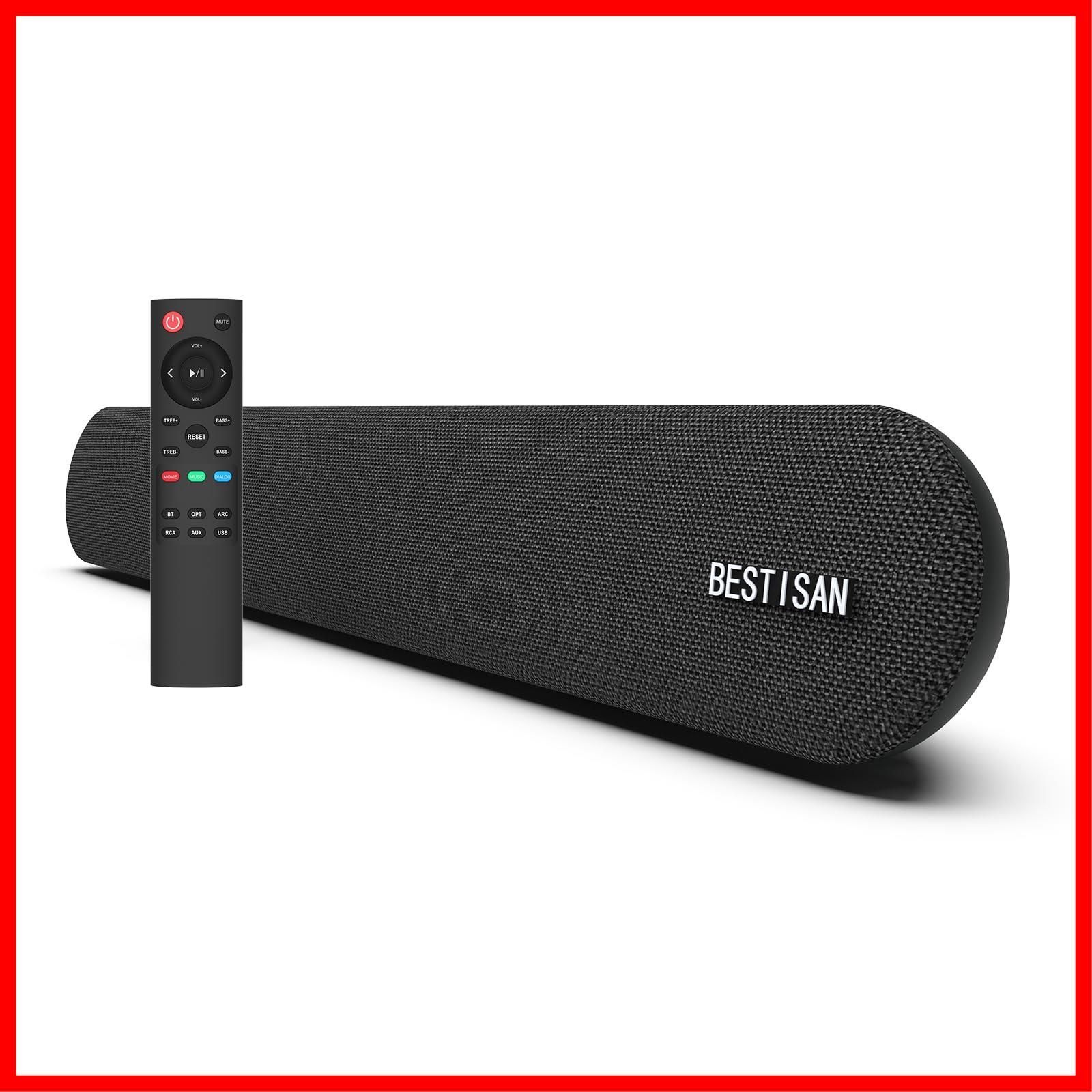 人気商品】BESTISAN テレビサウンドバー Bluetoothスピーカー PC用