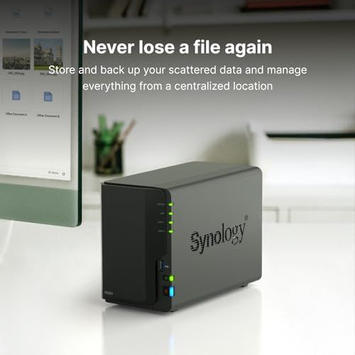 Synology NASキット 2ベイ DS223j クアッドコアCPU搭載 DiskStation DS223j | Synology 2ベイオールインワンNASキット | 株式