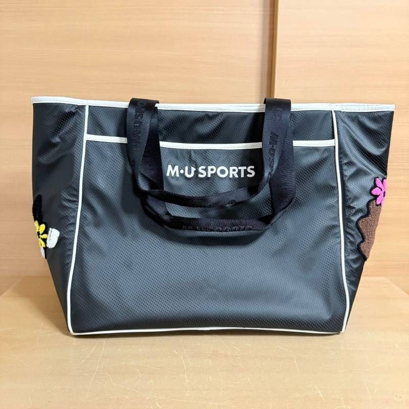 M.U SPORTS ムースポーツ 立体 サガラ 刺繍 トートバッグ カートバッグ