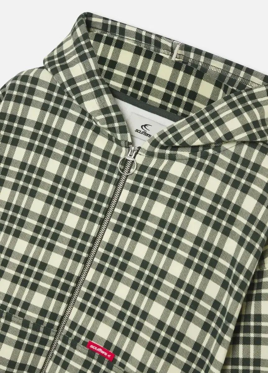 scuffers チェックフーディー scuffers チェック フード ジップアップ - メルカリ